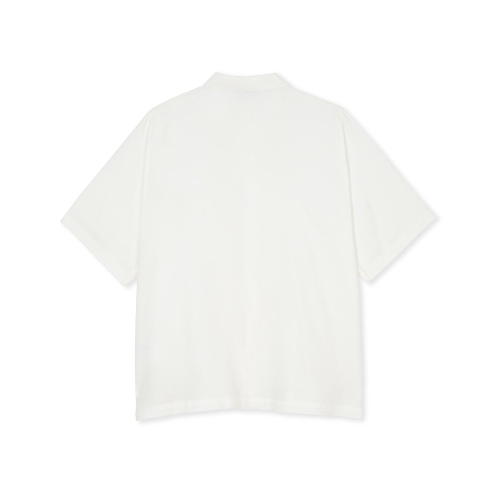 POLAR SKATE CO(ポーラースケートカンパニー) |POLAR SKATE CO. - DOUBLE P BOWLING SHIRTS (Cloud  White)