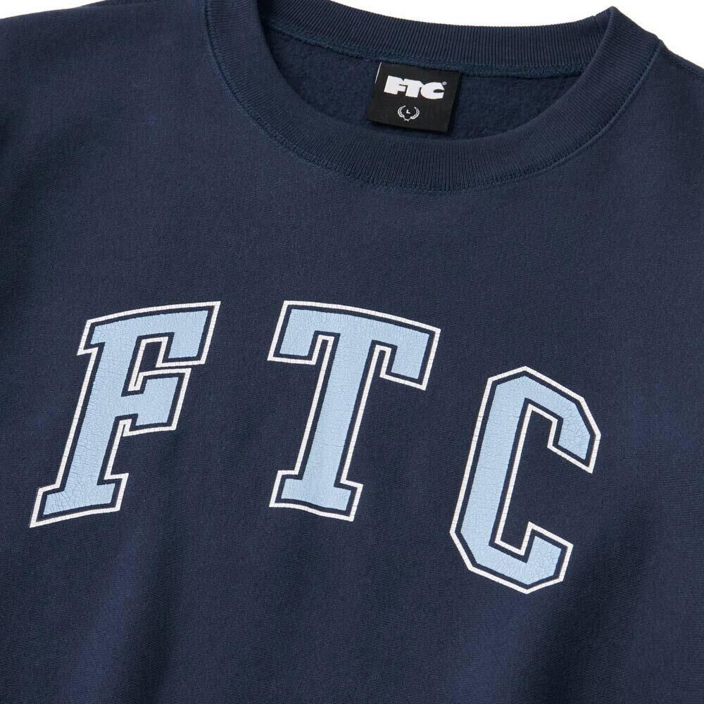 USA 【FTC】完売 CRACKED LOGO CREW NECK FTC(エフティーシー) |FTC - CRACKED LOGO CREW NECK (Navy)