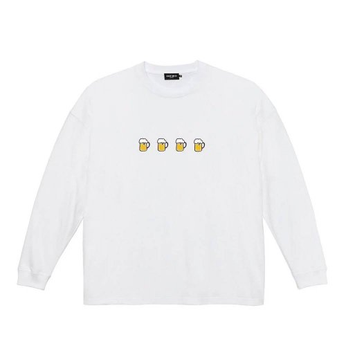 <img class='new_mark_img1' src='https://img.shop-pro.jp/img/new/icons8.gif' style='border:none;display:inline;margin:0px;padding:0px;width:auto;' />EAZY MISS - BEER LONG SLEEVE TEE (White)ξʲ