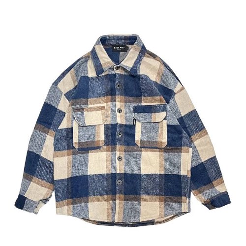 <img class='new_mark_img1' src='https://img.shop-pro.jp/img/new/icons8.gif' style='border:none;display:inline;margin:0px;padding:0px;width:auto;' />EAZY MISS - RETRO WOOL SHIRT (Blue)ξʲ