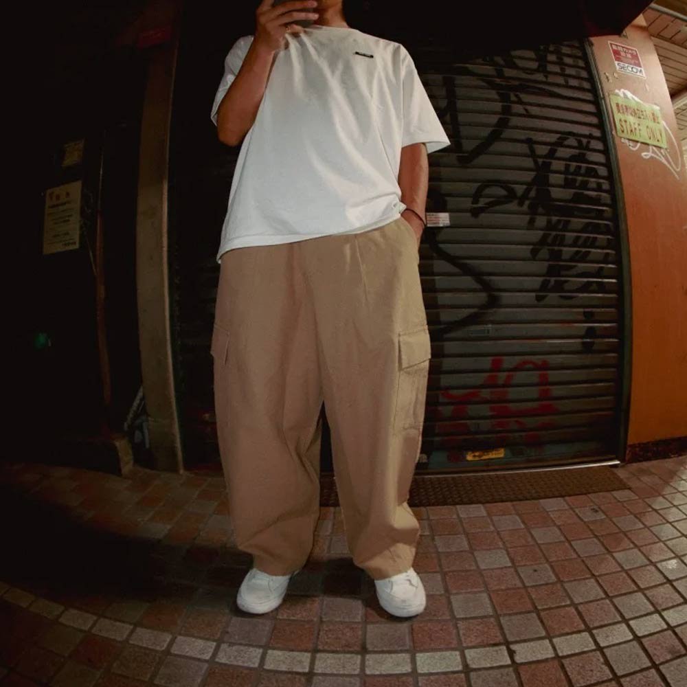 EAZY MISS(イージーミス) |EAZY MISS - LOOSE WIDE CARGO PANTS (Khaki)