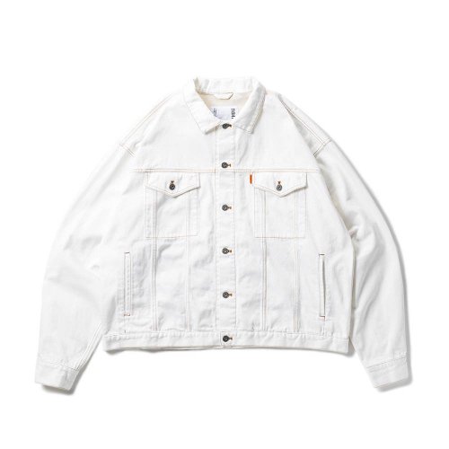 <img class='new_mark_img1' src='https://img.shop-pro.jp/img/new/icons8.gif' style='border:none;display:inline;margin:0px;padding:0px;width:auto;' />TIGHTBOOTH (TBPR) - LABEL LOGO DENIM JACKET (White)ξʲ