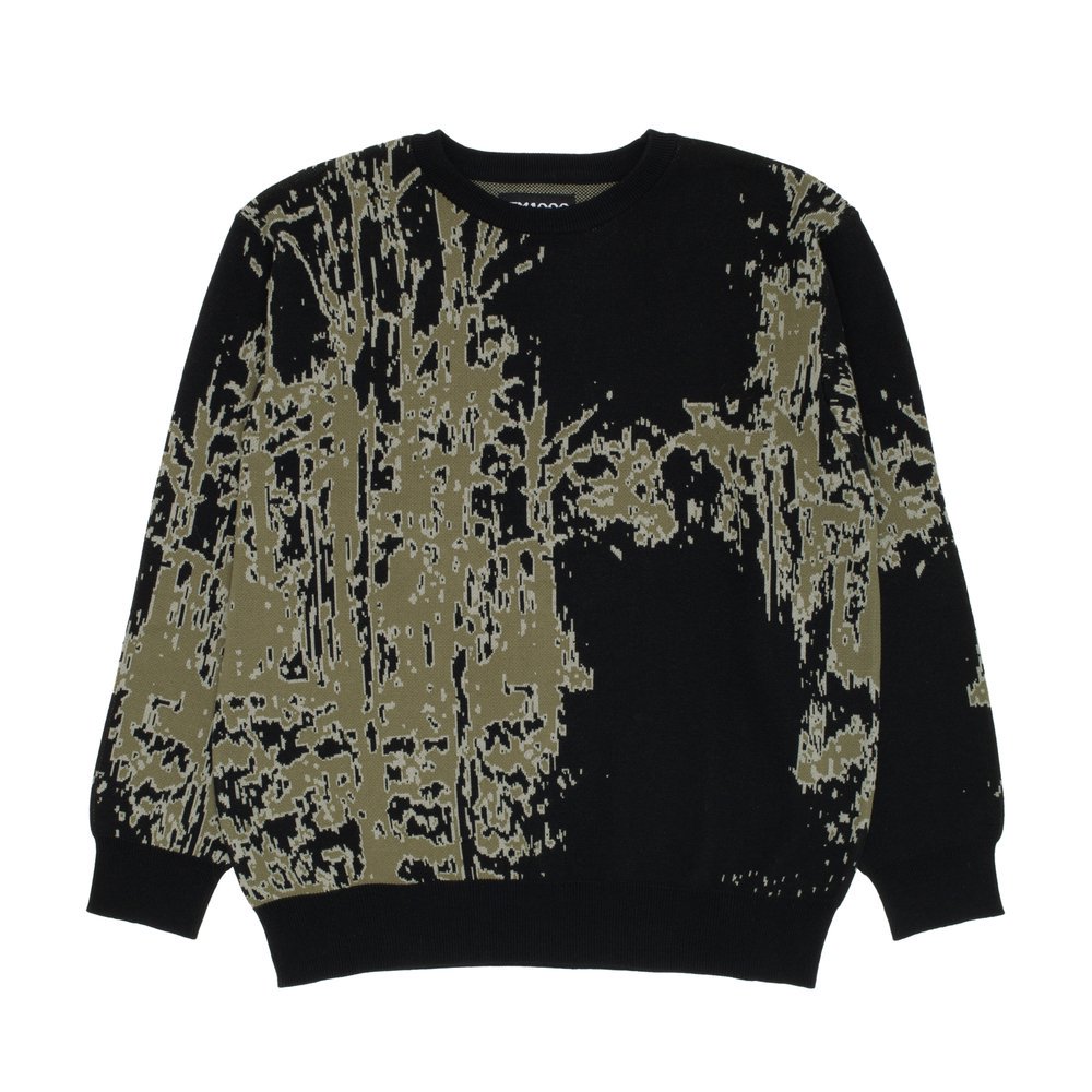 GX1000(ジーエックスセン) |GX1000 - FOREST JACQUARD KNIT SWEATER (Black)