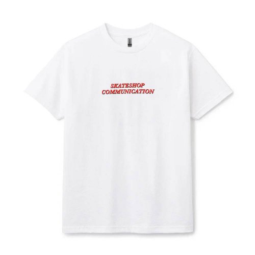 <img class='new_mark_img1' src='https://img.shop-pro.jp/img/new/icons8.gif' style='border:none;display:inline;margin:0px;padding:0px;width:auto;' />SKATESHOP COMMUNICATION - COMMUNITY TEE (White/Red-Black Outline) Growth Color LTDξʲ