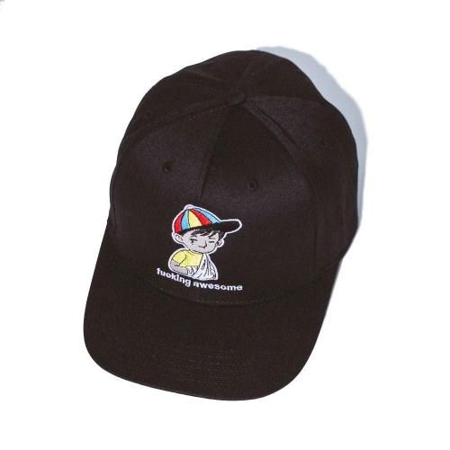 <img class='new_mark_img1' src='https://img.shop-pro.jp/img/new/icons8.gif' style='border:none;display:inline;margin:0px;padding:0px;width:auto;' />FUCKING AWESOME - EMBROIDERED WANTO KID 6-PANEL HAT (Black)ξʲ