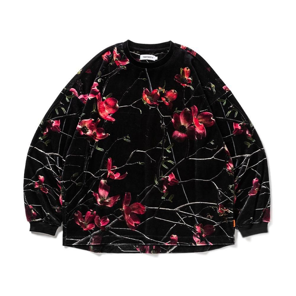 トップス tightbooth DOGWOOD VELOUR L/S SHIRT TIGHTBOOTH DOGWOOD VELOUR L/S SHIRT – MAROON WEBSTORE