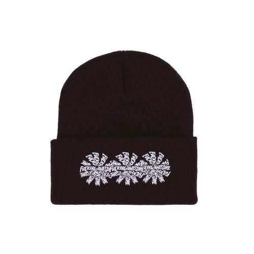 <img class='new_mark_img1' src='https://img.shop-pro.jp/img/new/icons8.gif' style='border:none;display:inline;margin:0px;padding:0px;width:auto;' />FUCKING AWESOME - 3 SPIRAL CUFF BEANIE (Black)ξʲ