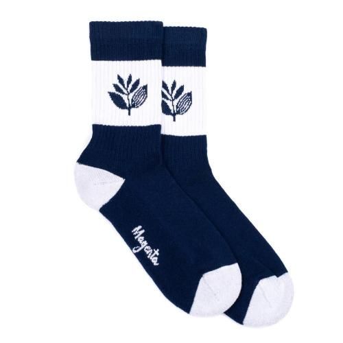 <img class='new_mark_img1' src='https://img.shop-pro.jp/img/new/icons8.gif' style='border:none;display:inline;margin:0px;padding:0px;width:auto;' />MAGENTA SKATEBOARDS - STRIPE SOCKS (Navy)ξʲ