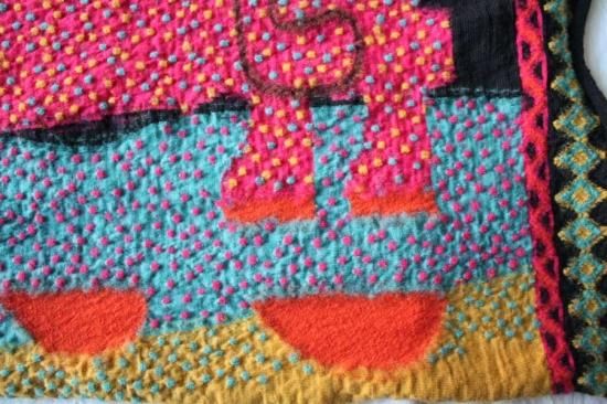 KAPITAL キャピタル　縮織ウールDOSダックスフントマフラー KAPITAL キャピタル 縮織ウールDOSダックスフントマフラー -Babooshka