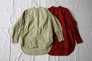 Yarmo ヤーモ Band collar Shirts バンドカラーシャツ