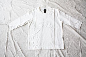 ■homspun ホームスパン 30/-天竺 七分袖Tシャツ col.サラシ