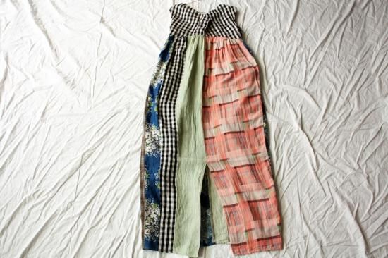 Kapital キャピタル クレイジーパッチワーク バルーンランタンワンピース Kapital キャピタル クレイジーパッチワーク バルーンランタンワンピース