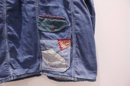 Kapital 8ozデニム　ライニング　CACTUSカバーオール（O/W）4 Kapital 8oz Denim Lined Cactus Coverall, Indigo Processed