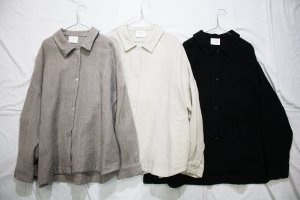 yuni ユニ  Wool/Linen refine wide shirts jacket