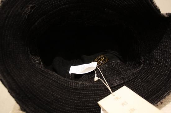 KAPITAL 11.5ozブラック×ブラックデニム 老人と海HAT(クラッシュ