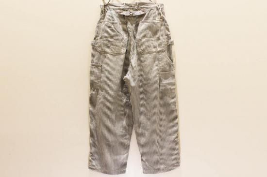 ヒッコリーパンツ KAPITAL 10ozヒッコリーZIPPERワイドランバーパンツ