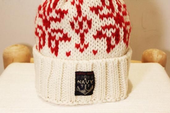 KAPITAL K2411XH556 3G ウール 雪柄 ニットCAP
