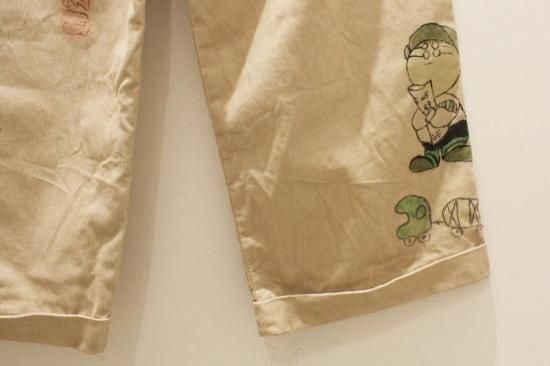 KAPITAL コーデュロイ IVYパンツ(メモリアルペイントモデル) 14Wコーデュロイ IVYショートパンツ(メモリアルペイントモデル