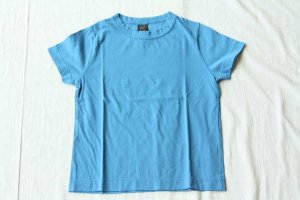 ■homspun ホームスパン 30/天竺 半袖Tシャツ  col/  サックス