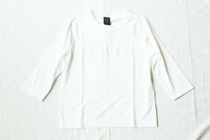 ■homspun ホームスパン 30/天竺 七分丈Tシャツ  col/  サラシ