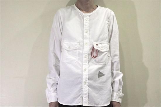 and wander アンドワンダー dry ox no collar shirt (W)