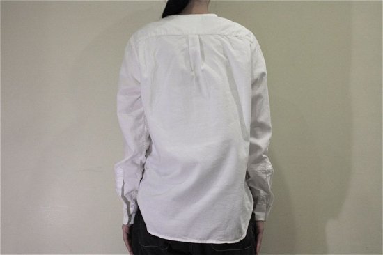 and wander アンドワンダー dry ox no collar shirt (W)