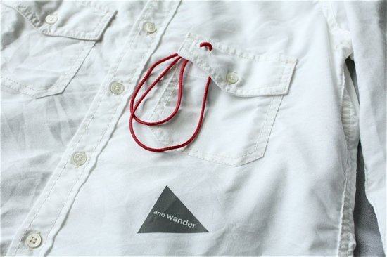 and wander アンドワンダー dry ox no collar shirt (W)