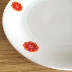 ドイツのヴィンテージ食器　円形のお花　ケーキ皿（直径19cm）　傷あり