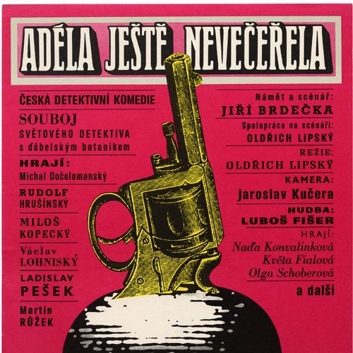チェコの映画ポスター「アデラ/ニック・カーター、プラハの対決」カレル・ヴァツァ - チェコ雑貨、チェコ絵本のお店　ハーチェク