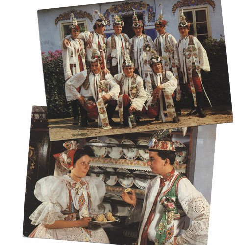 チェコのヴィンテージポストカード 未使用 2枚セット スロヴァーツコ地方の民族衣装 01 チェコ ドイツ 東欧雑貨のお店 Cedokzakkastore チェドックザッカストアの雑貨通販サイト