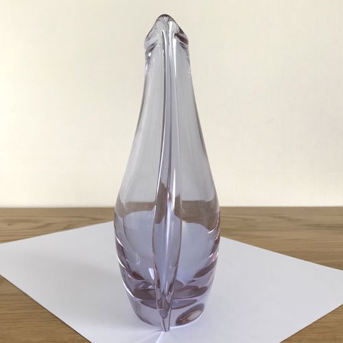 チェコスロヴァキア時代のガラス花瓶 アレキサンドライトガラス 