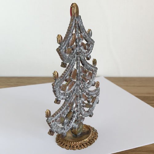 チェコガラス/クリスマスツリー/Husar.D刻印付/レッド系ラディアント 