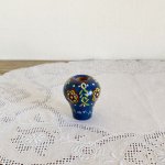 チェコスロヴァキア　1948年のハンドペイントの小さな花瓶　6　青