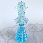 チェコスロヴァキア時代のガラス製香水瓶　水色B