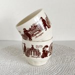東ドイツ時代の陶器のカップ　観光地　茶色