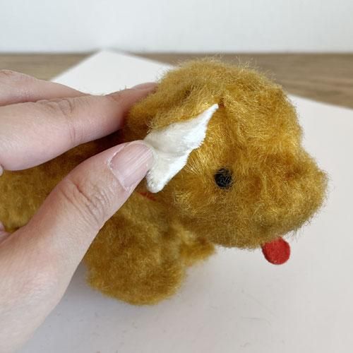 チェコスロヴァキア時代のヴィンテージのぬいぐるみ 犬 キャメル