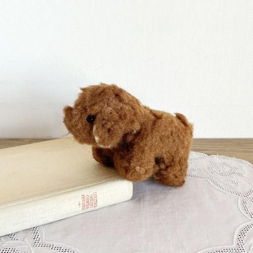 【アンティーク】茶色の小犬のぬいぐるみ　ヴィンテージ レトロ アンティーク】茶色の小犬のぬいぐるみ ヴィンテージ レトロ