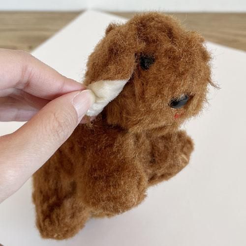 【アンティーク】茶色の小犬のぬいぐるみ　ヴィンテージ レトロ アンティーク】茶色の小犬のぬいぐるみ ヴィンテージ レトロ