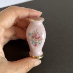 チェコスロヴァキア　ホドフのピンクポーセリンの花瓶　小