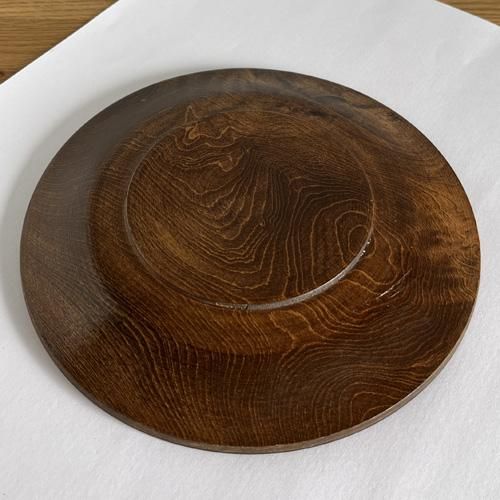 チェコスロヴァキア時代のヴィンテージ木皿 直径23.5cm 彫り模様