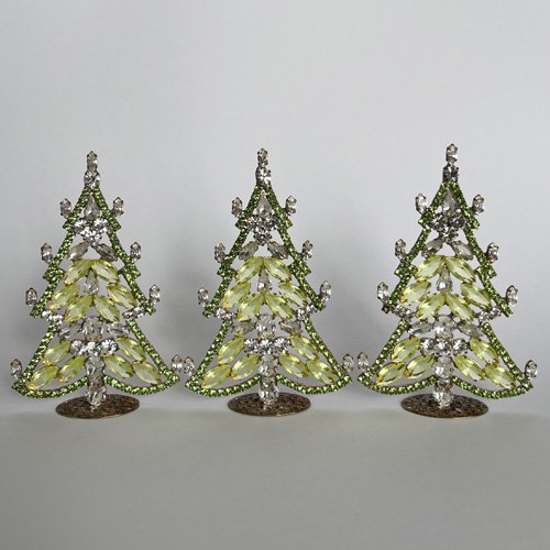 ウランガラス/ビンテージ/Bijoux刻印/チェコガラス/クリスマスツリー 