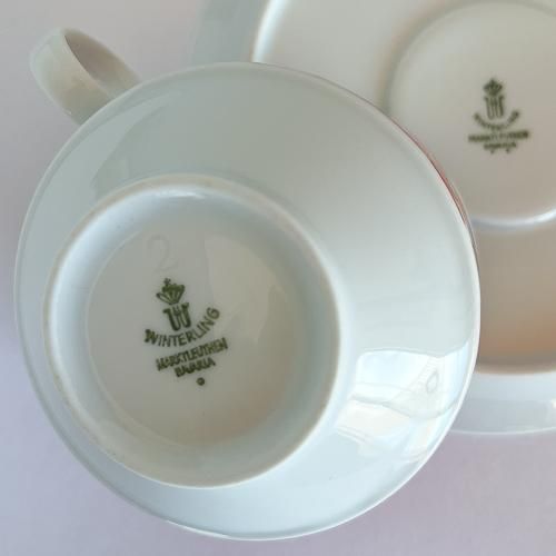 ドイツ1970年代のヴィンテージ食器 全面花柄 カップ＆ソーサー