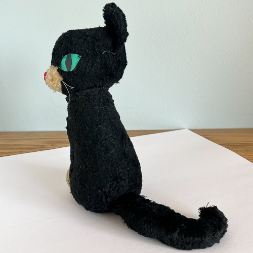 チェコで見つけたヴィンテージのぬいぐるみ 黒猫 - チェコ雑貨とチェコ絵本のお店 ハーチェク hacek