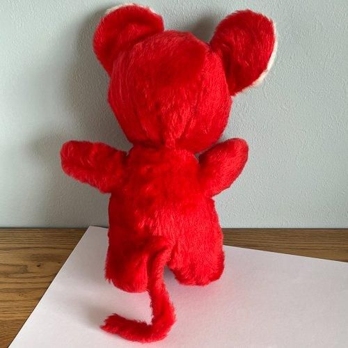 東ドイツ ヴィンテージのぬいぐるみ 赤いネズミ - チェコ雑貨と
