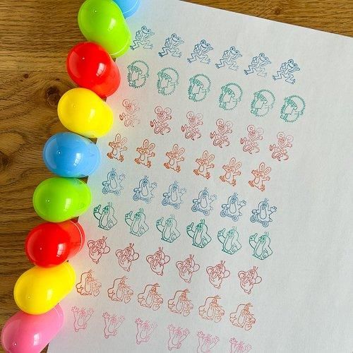 もぐらのクルテク インク付きスタンプ クルテク 黄色 - チェコ雑貨と