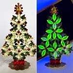 ⭐︎ヴィンテージ⭐︎チェコガラスツリー(17cm) チェコガラス ビンテージ クリスマスツリー ヴィンテージ チェコ