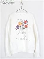 古着 スウェット Picasso パブロ ピカソ 花束を持つ手 人気 アート ヘビー スウェット ポケット付 白 L 古着 古着 通販 ヴィンテージ古着屋のドラセナ 古着 スウェット Picasso パブロ ピカソ 花束を持つ手 人気 アート ヘビー スウェット ポケット付 白 L 古着 古着 通販 ヴィンテージ古着屋のドラセナ