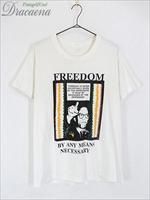 古着 Tシャツ 80s マルコムx キング牧師 Freedom 名言 演説 革命 オールド Tシャツ L位 古着 古着 通販 ヴィンテージ古着屋のドラセナ