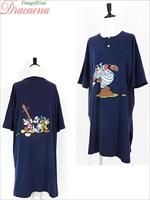 古着 ワンピース 90s Usa製 Disney オフィシャル キャラクター ピート プリント ベースボール ロング丈 Tシャツ ワンピース L位 古着 古着 通販 ヴィンテージ古着屋のドラセナ