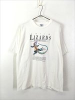 古着 90s USA製 LIZARDS トカゲ 図鑑 アニマル Tシャツ L 古着 